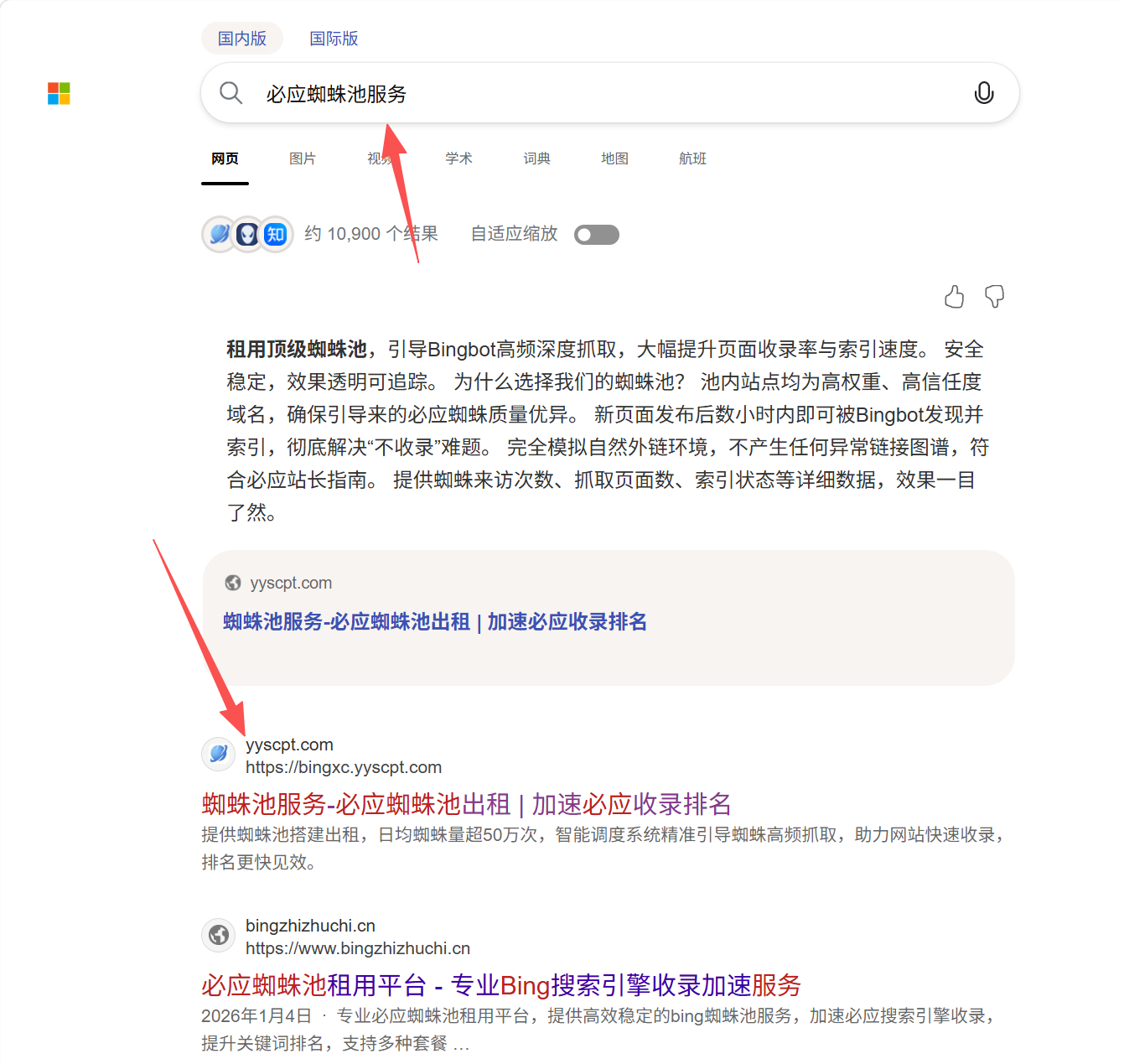 必应排名第1